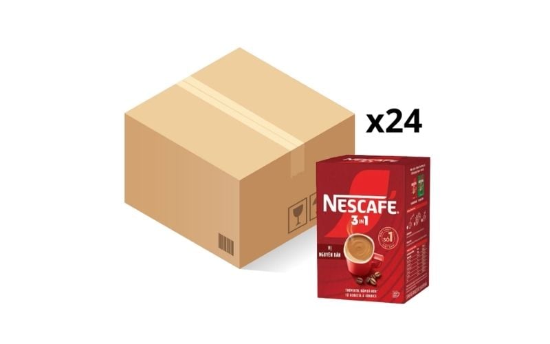 Quy cách đóng gói thùng cà phê giúp người dùng dễ dàng dự trữ và sử dụng lâu dài 